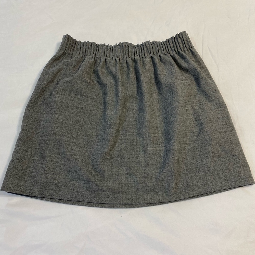 J Crew Gray Wool Sidewalk Skirt